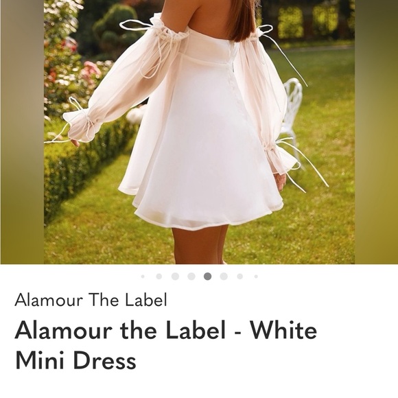 Anthropology Alamour The Label Off-Shoulder White Dress - Picture 7 of 8